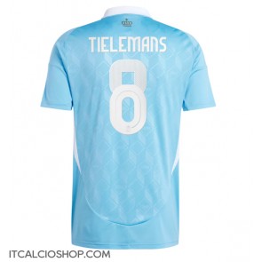 Belgio Youri Tielemans #8 Seconda Maglia Europei 2024 Manica Corta